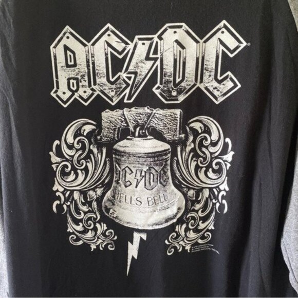 Liquid Blue Men's AC/DC Baseball Style 3/4-Length Sleeve‎ Shirt Size XL - Picture 3 of 4